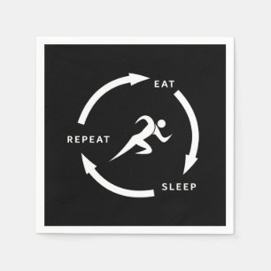 Track And Field Eat Sleep Repeat Sports Fan Saying Napkin