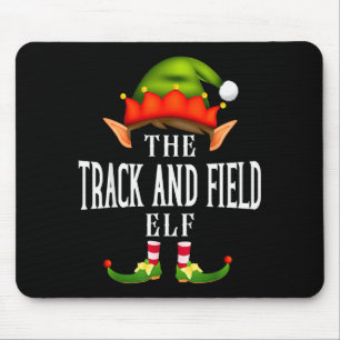 Track And Field Elf Group Funny Christmas Pajama P Mouse Pad