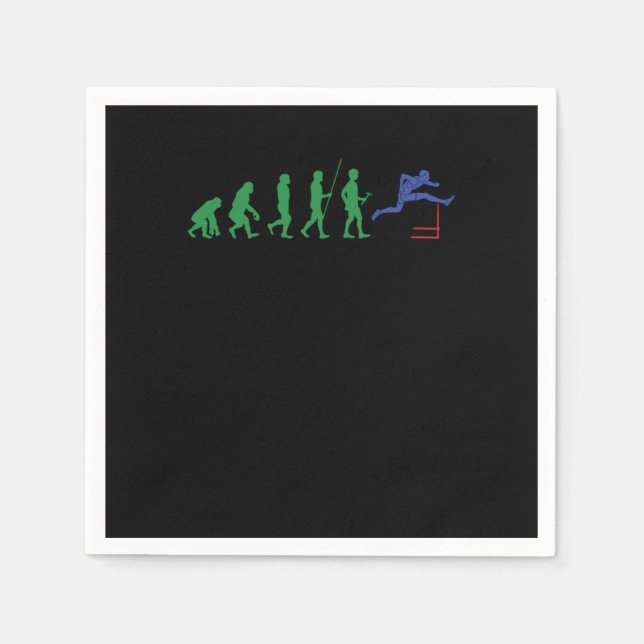 Track And Field Gymnast Runner Running Hurdling Gi Napkin (Front)