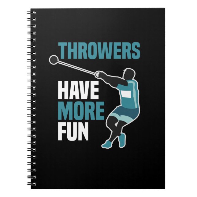 Track And Field Hammer Throw Sport Gift Notebook (Front)