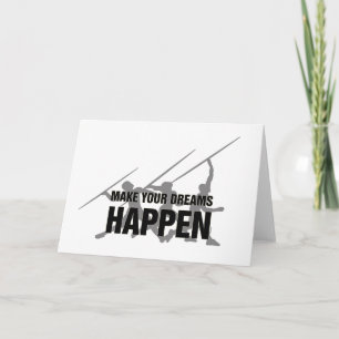 Track and Field Javelin Good Luck Card