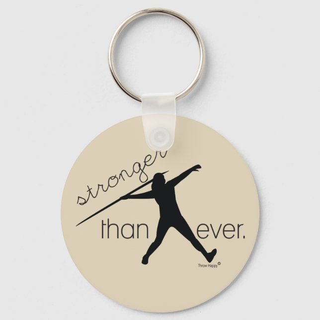 Track and Field Javelin Thrower Keychain Gift (Front)