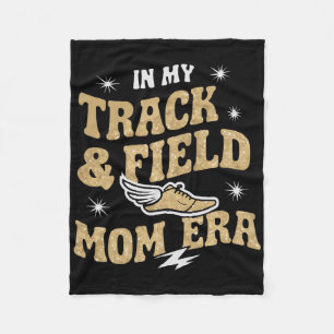 Track And Field Mom Athlete Runner Mothers Day Fleece Blanket