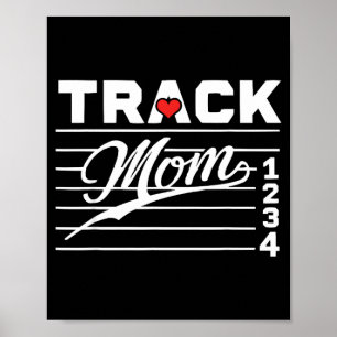 Track and field mom athlete runner mothers day poster