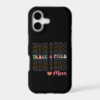 Track And Field Mom Groovy Running Mother’s Day