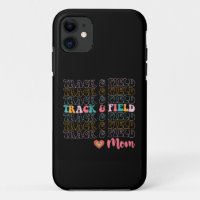 Track And Field Mom Groovy Running Mother’s Day
