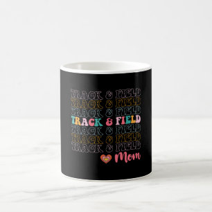 Track And Field Mom Groovy Running Mother’s Day Coffee Mug
