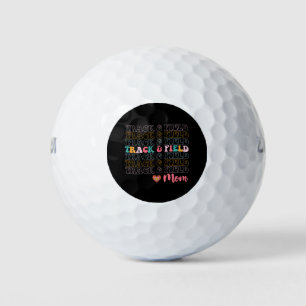 Track And Field Mom Groovy Running Mother’s Day Golf Balls