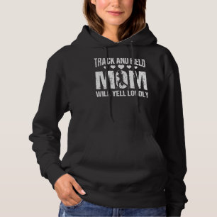 Track And Field Mom Life Loud Cheer Mommy Runner M Hoodie