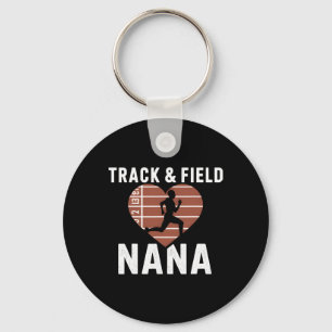 Track And Field Nana Grandma Proud Athlete Mothers Keychain