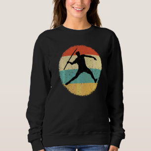 Track And Field Retro Vintage Javelin Throwers Run Sweatshirt