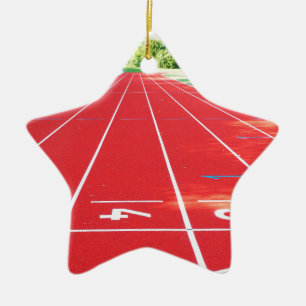 Track and Field - Runner Print Ceramic Ornament