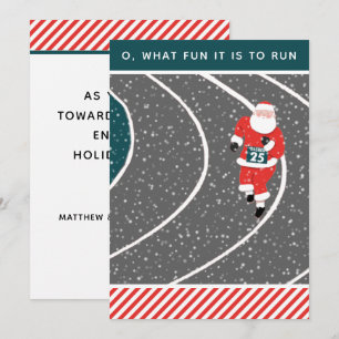 Track and Field Running Christmas Cards