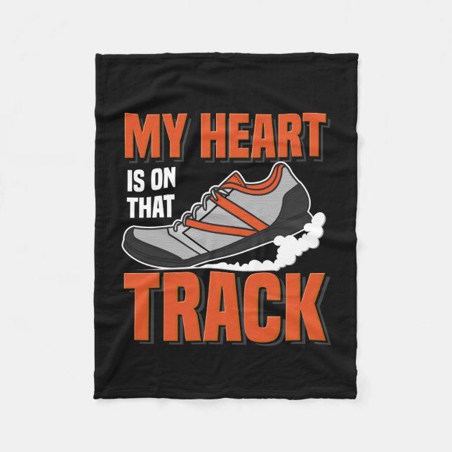 Track And Field Sport Athletics Fleece Blanket (Front)