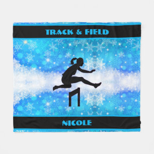 Track and Field Winter Fleece Blanket