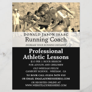 Track, Athletics Lesson Advertising Flyer