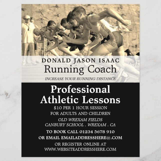 Track, Athletics Lesson Advertising Flyer (Front)
