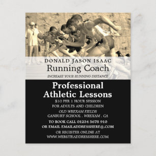 Track, Athletics Lesson Advertising Flyer
