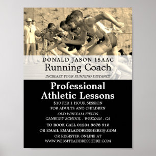 Track, Athletics Lesson Advertising Poster