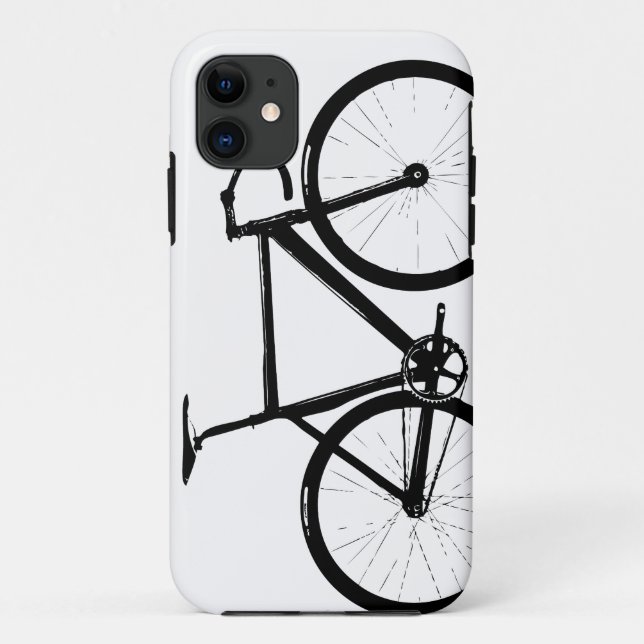 Track Bike - black on white Case-Mate iPhone Case (Back)