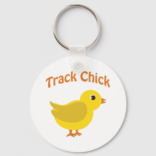 Track Chick Keychain (Front)