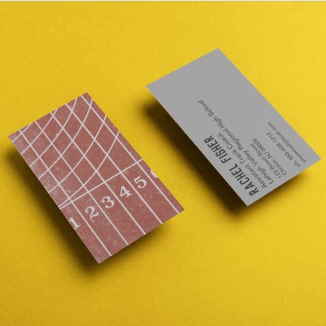Track Coach Running Trainer Business Card (Creator Uploaded)