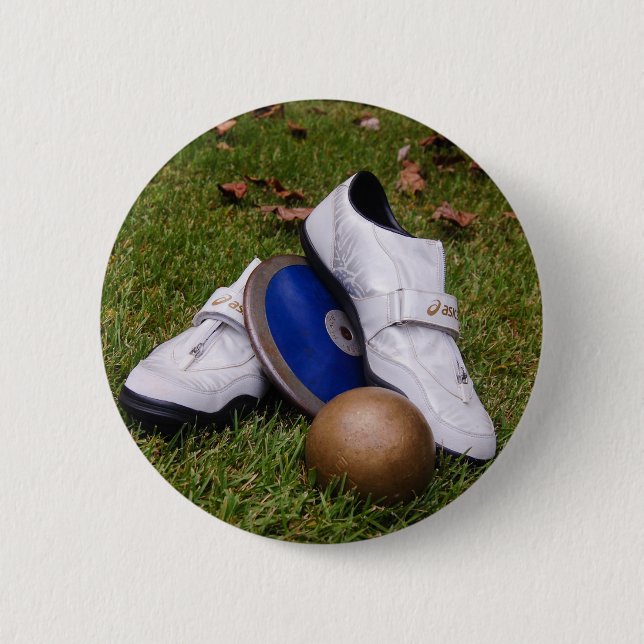 Track & Field 2 Inch Round Button (Front)
