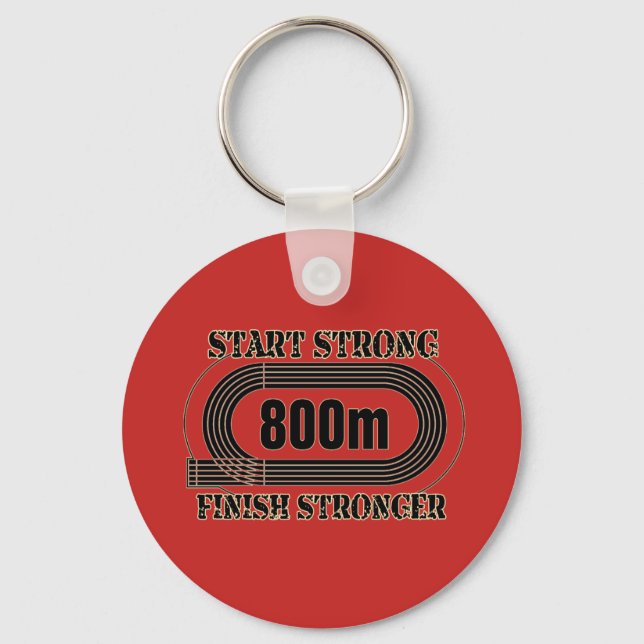 Track Field 800 Metre Middle Distance Runner Gift Keychain (Front)