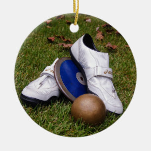 Track & Field Ceramic Ornament