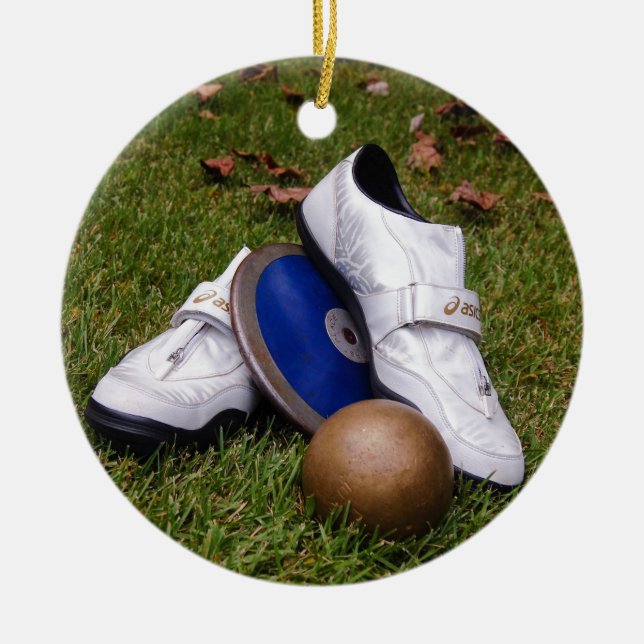 Track & Field Ceramic Ornament (Front)