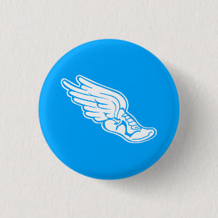 Track Logo Button Blue