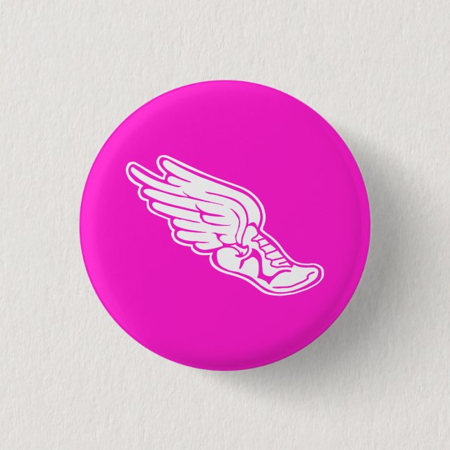 Track Logo Button Pink (Front)