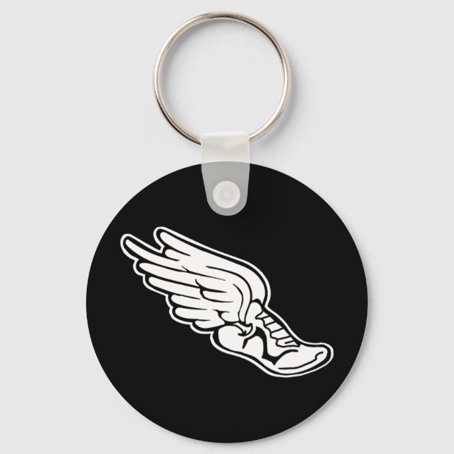 Track Logo Keychain Black (Front)