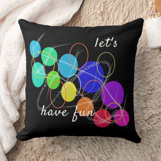 track of colourful circle throw pillow (Blanket)
