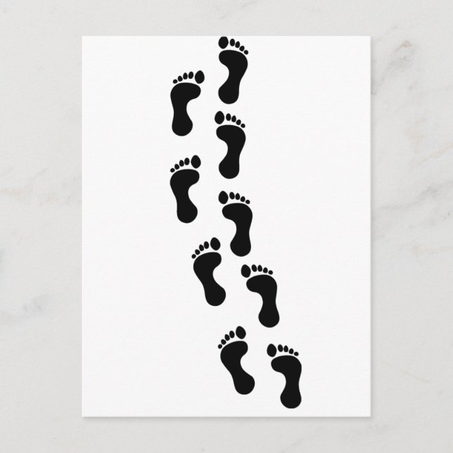 Track of Footprints Postcard (Front)
