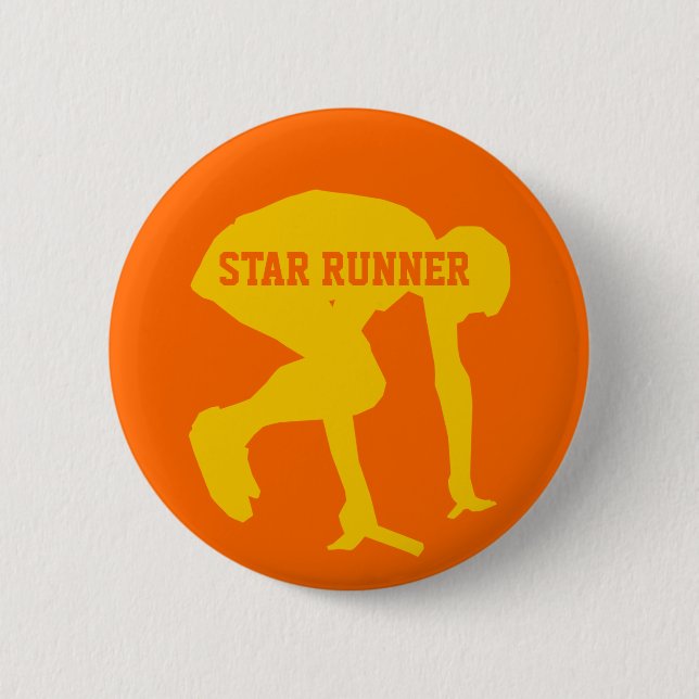 Track Runner (star runner) Customizable Button (Front)