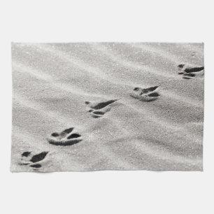 Tracks in the Sand Photo Kitchen Towel