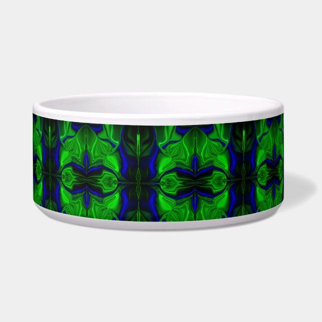 Traços e formas azuis e verde, quase listrado. (Front)