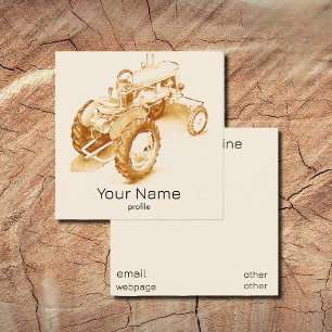 tracteur antique - aquarelle