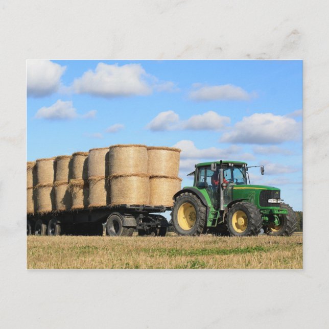 Tracteur au travail carte postale (Devant)