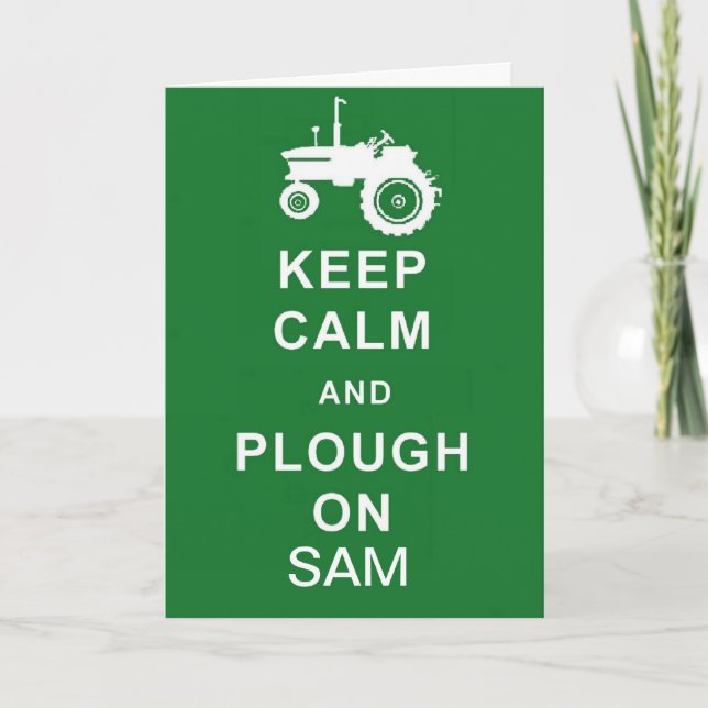 Tracteur Personnalisé Anniversaire Carte mari fils (Devant)