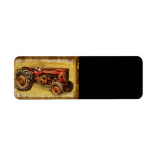 Tracteur rouge antique