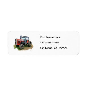 Tracteur rouge de Massey Ferguson dans le domaine
