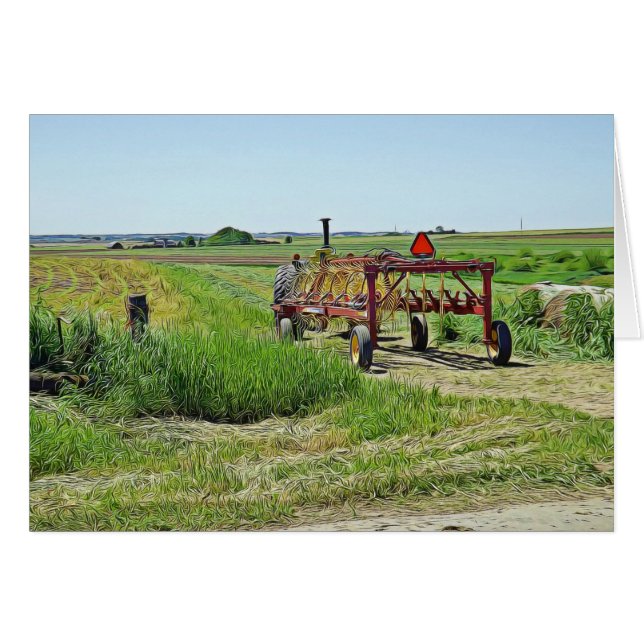 Tracteur sur la carte agricole (Devant horizontal)