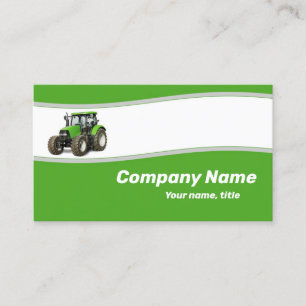 Tracteur vert - Carte de visite d'approvisionnemen