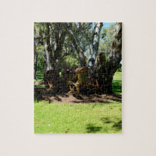 Tracteur vintage À La Rivière, Puzzle Jigsaw
