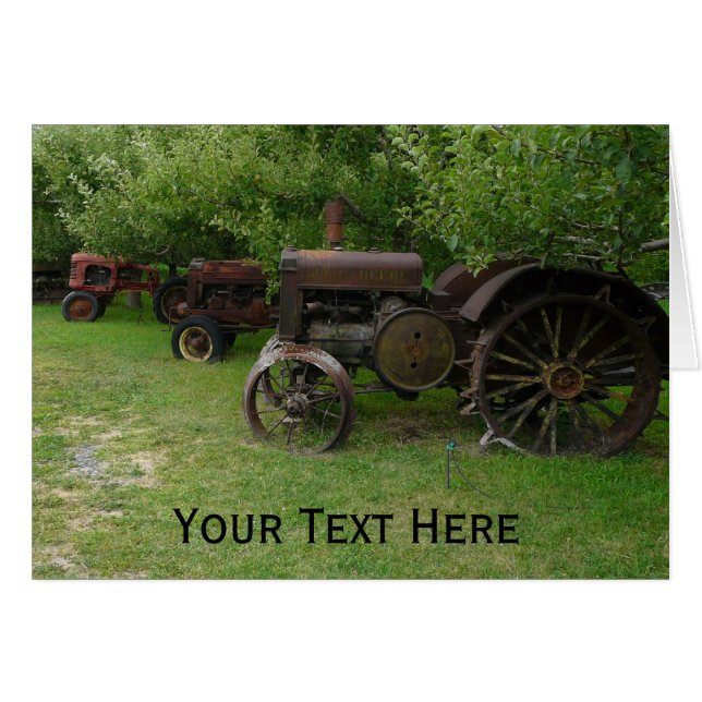 Tracteurs de roues en métal antique (Devant horizontal)