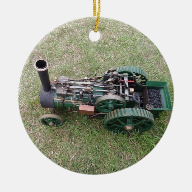Traction Engine Model Ceramic Ornament (Front)
