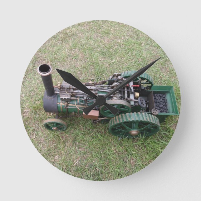 Traction Engine Model Round Clock (Front)