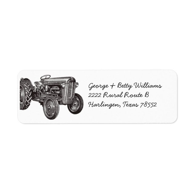 Tractor Address Labels (Front)
